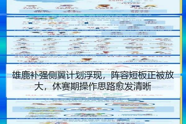 雄鹿补强侧翼计划浮现，阵容短板正被放大，休赛期操作思路愈发清晰